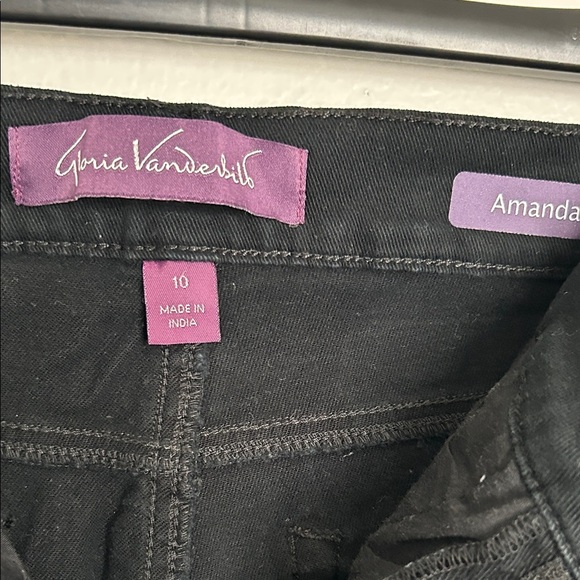 NWOT Gloria Vanderbilt Black Straight Leg Jeans - Picture 3 of 8